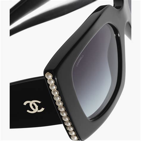 chanel black and white pearl glasses|Chanel eyeglass frames with pearls.